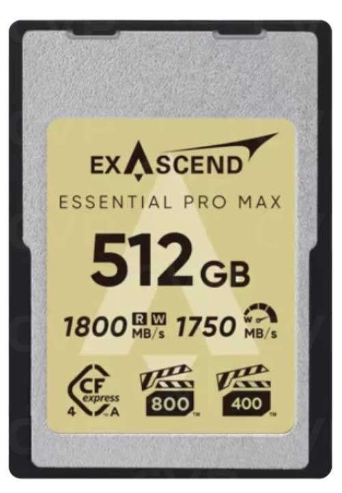 08-12-20251765209285expc5ea512gb.jpg Exascend Essential Pro Max PCIe Gen4x2 CFexpress Type-B 4.0 512GB - Imagen 1