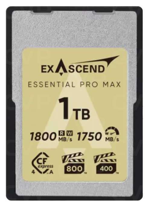 08-12-20251765210477expc5ea001tb.jpg Exascend Essential Pro Max PCIe Gen4x1 CFexpress Type-A 4.0 1TB - Imagen 1