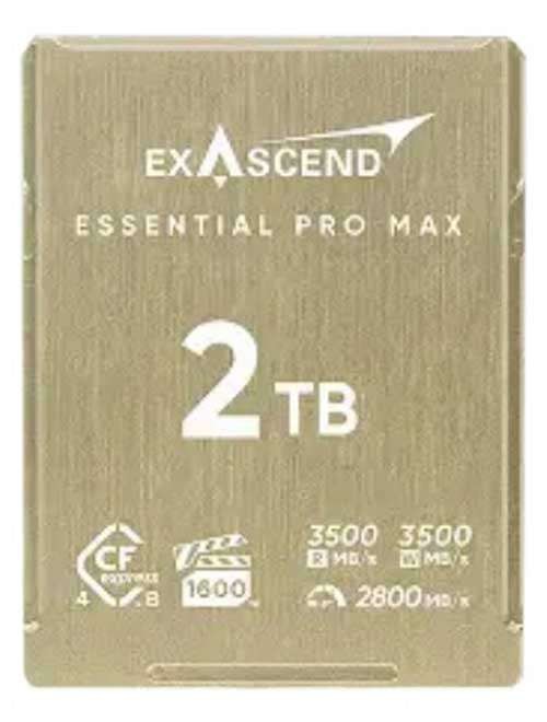 08-12-20251765215329expc5eb002tb.jpg Exascend Essential Pro Max PCIe Gen4x2 CFexpress Type-B 4.0 2TB - Imagen 1
