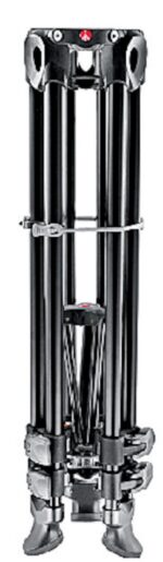 Manfrotto Video Tripod, aluminium telescopic-twin
