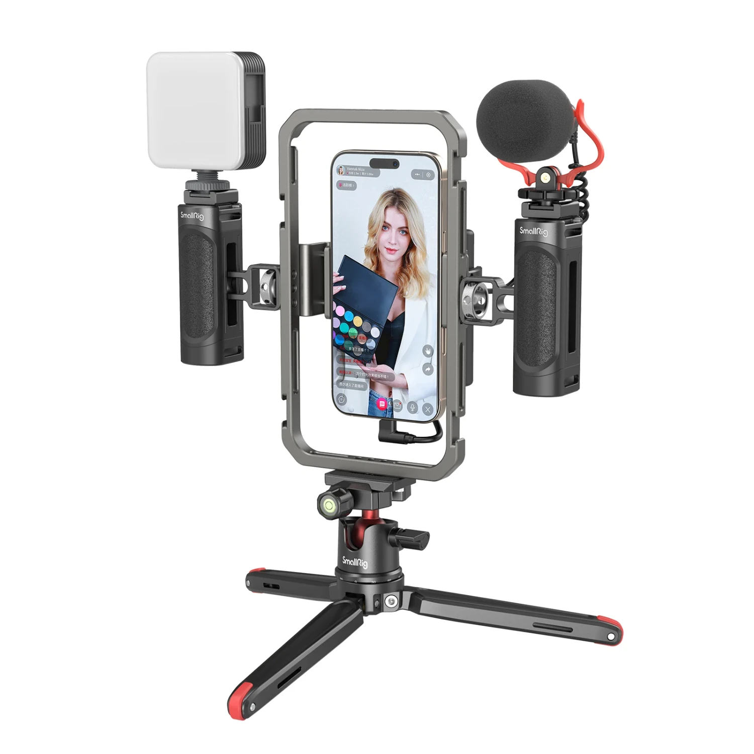 bdhsf2n3yxa-1768530612210.webp SmallRig All-in-One Video Kit For Smartphone with Audio and Lighting System 3384D - Imagen 1