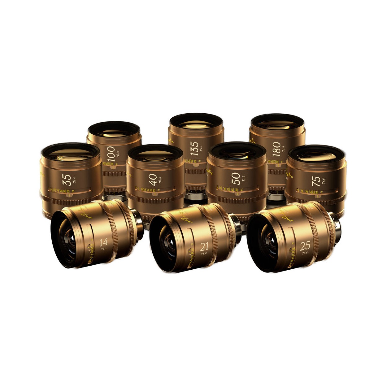 dzofilm-arles-lustre-10-lens-full-kit-full-frame-vistavision-prime-cine-lens-pl-mount.jpg DZOFILM Arles Lustre 14/21/25/35/40/50/75/100/135/180mm(PL_Gold_Case_10pcs_Metric) - Imagen 1