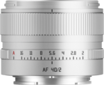 TTArtisan AF 40mm F2 Sony E mount Silver