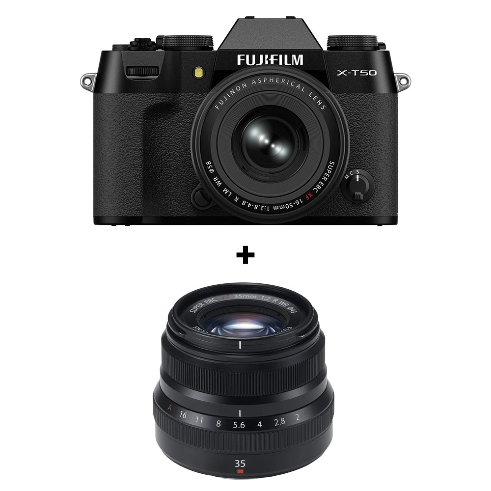 fuji-set.jpg Fujifilm X-T50 + XF16-50mm Black + XF35mm F2 - Imagen 1