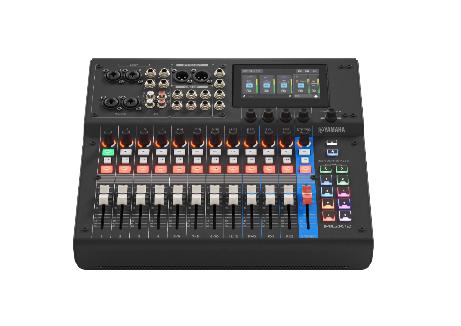 mgx12-front-top.png Yamaha MGX12 Black - Imagen 1