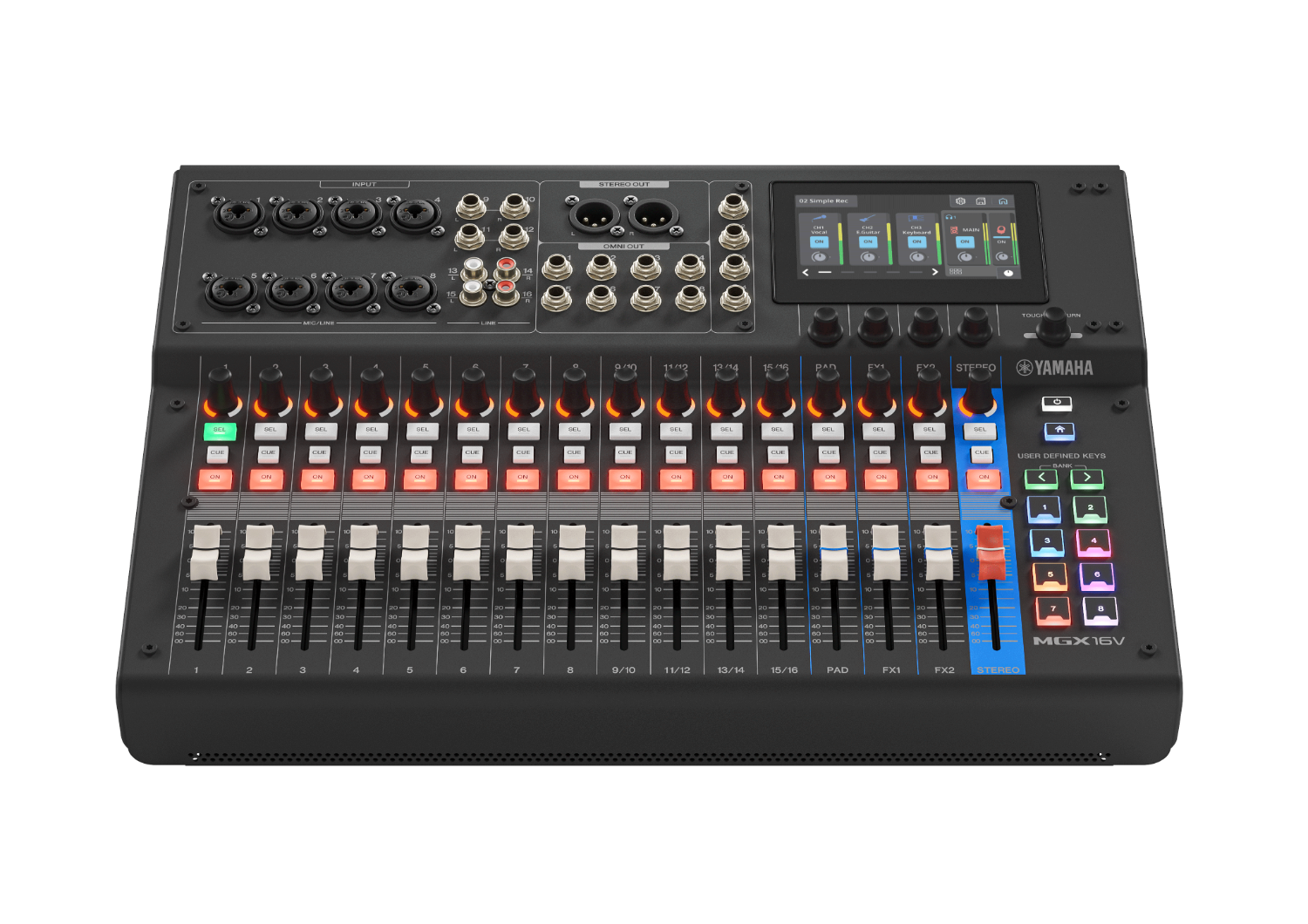mgx16v-front-top.png Yamaha MGX16V Black - Imagen 1
