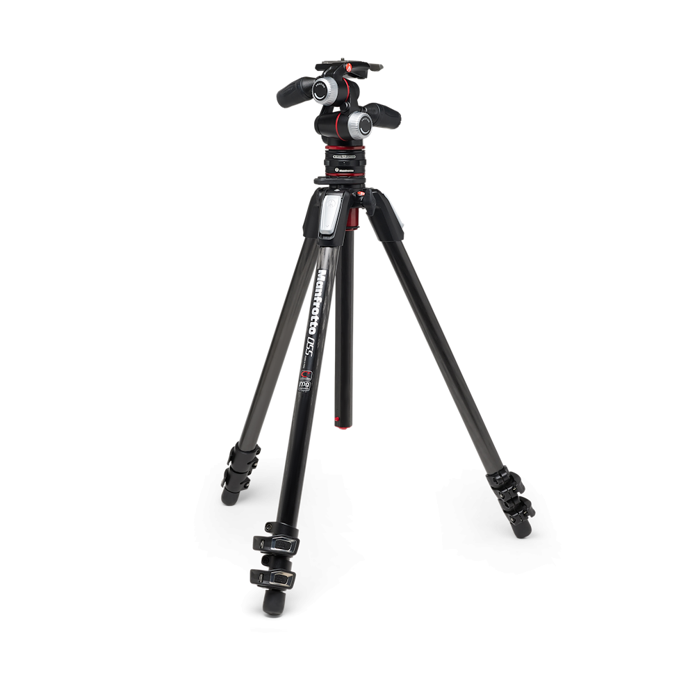 photo-tripod-kit-manfrotto-055-mk055cxpro33wqr.png Manfrotto 055 trípode de carbono de 3 secciones con rótula 3D + MOVE - Imagen 1