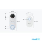Reolink Video Doorbell WiFi Smart 2K+ Plug-in Wi-Fi Video Doorbell - Imagen 3