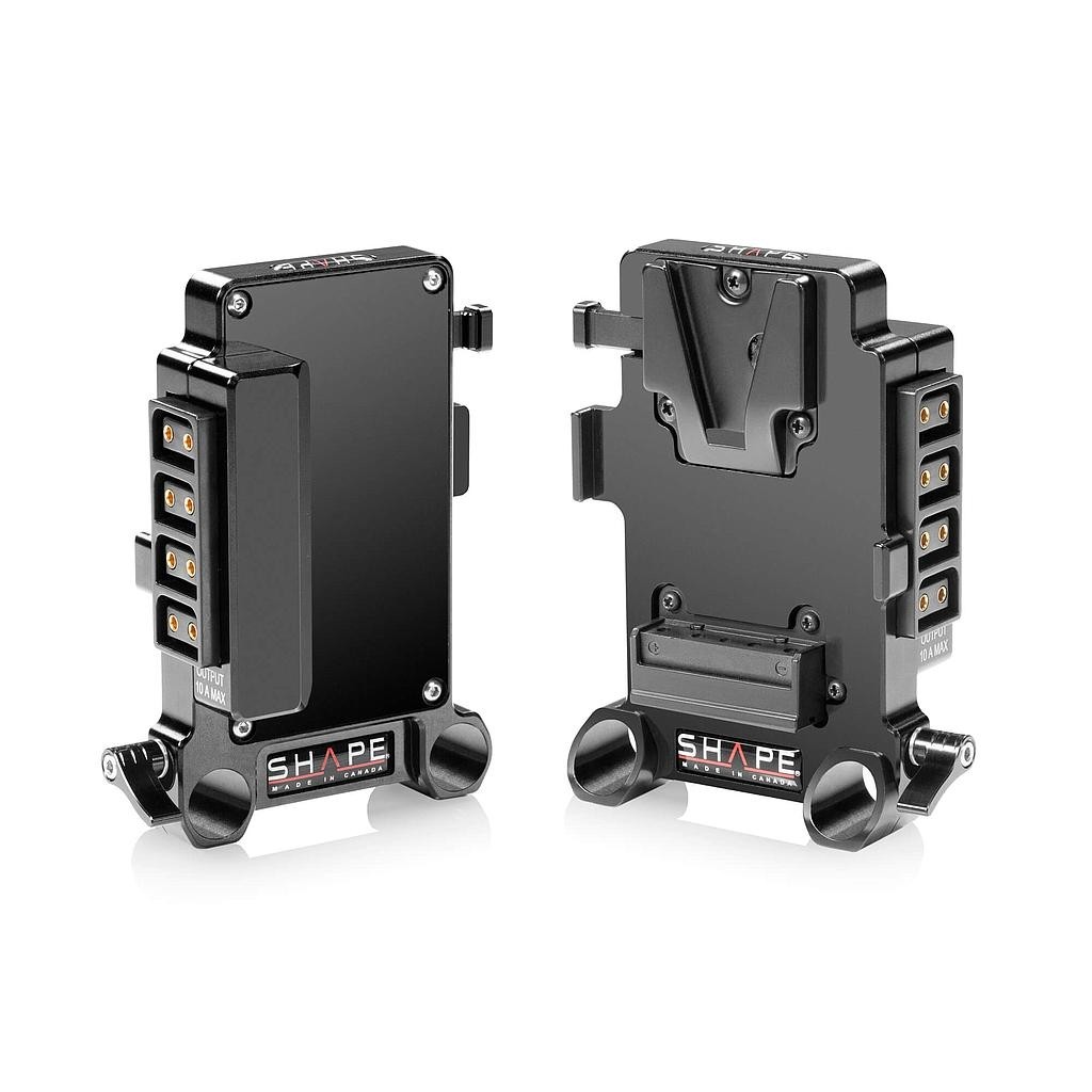 shmdtvm-shape-multi-d-tap-v-moun.jpg SHAPE Multi D-Tap V-Mount Plate 15mm LWS Rod Mount - Imagen 1