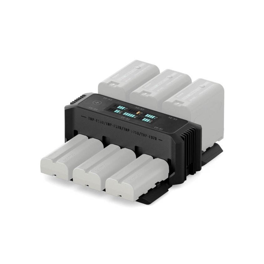 tbc-npf-bus-b-5.jpg Tilta Foldable Charging Station for L-Series/NP-F Battery Kit (6 Batteries, US) - Black - Imagen 1