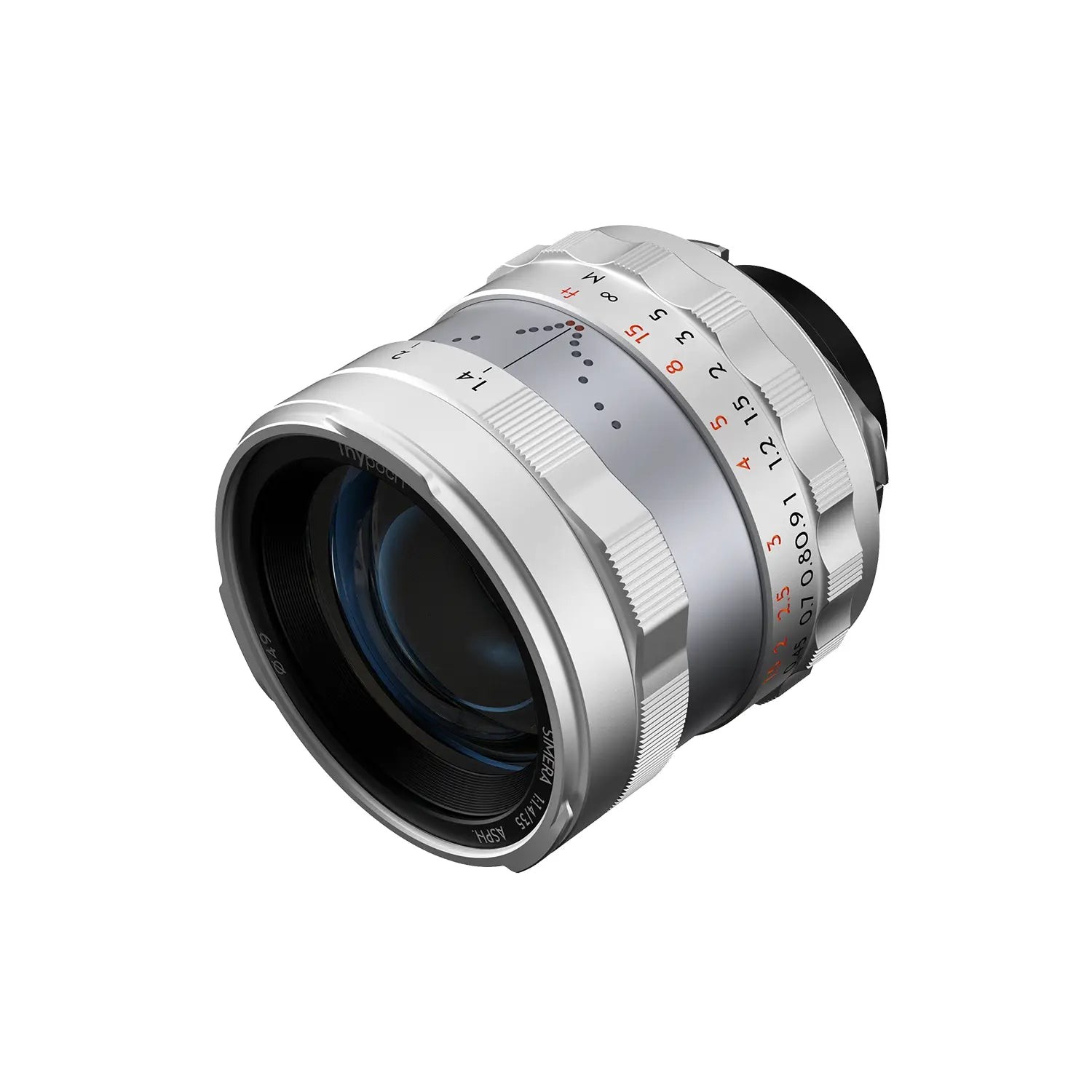 tp-s35mt-sr-1.jpg THYPOCH Full-frame Photography Lens Simera 35mm f1.4 for Leica M Mount - Focus Tab - Type ii - Silve - Imagen 1