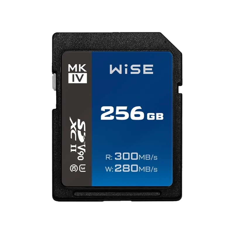 wi-sd-n256m4-1.webp Wise 256GB SDXC UHS-II V90 MK-IV Memory Card - Imagen 1