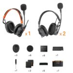 Saramonic WiTalk9 X-3D – intercomunicador inalámbrico para 3 personas, de dos oídos