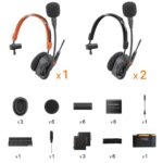 Saramonic WiTalk9 X-3S – intercomunicador inalámbrico para 3 personas, de un oído
