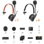 Saramonic WiTalk9 X-5S – intercomunicador inalámbrico para 5 personas, de un oído